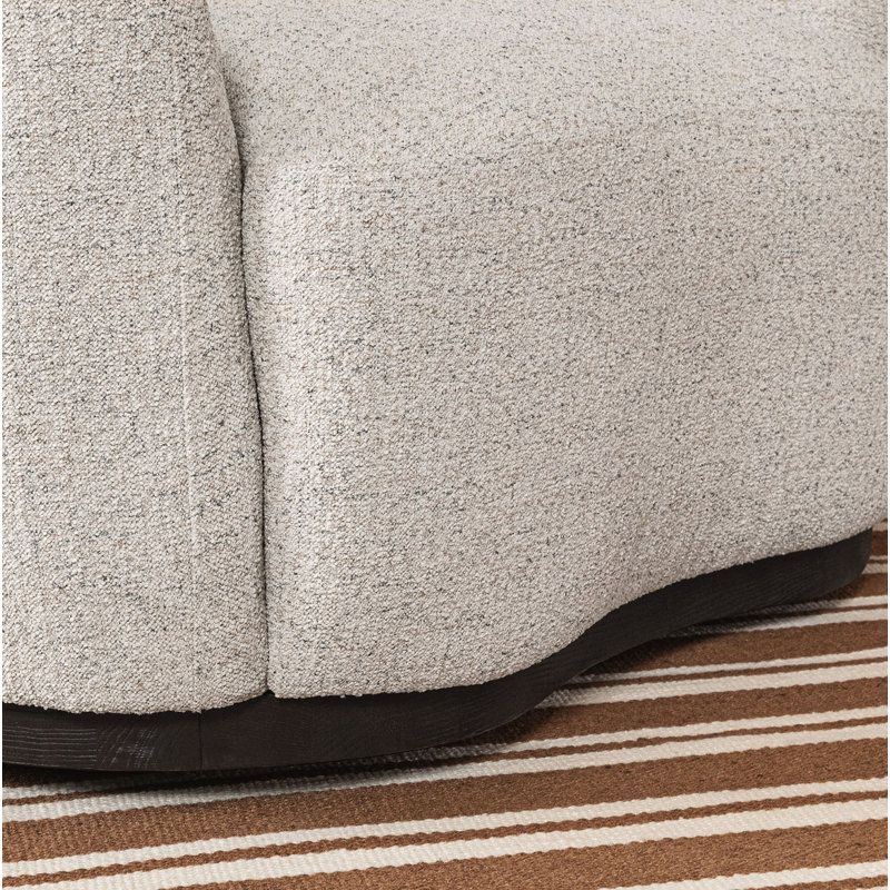 Fauteuil d'appoint pivotant Pickensville, Ivoire ivoire