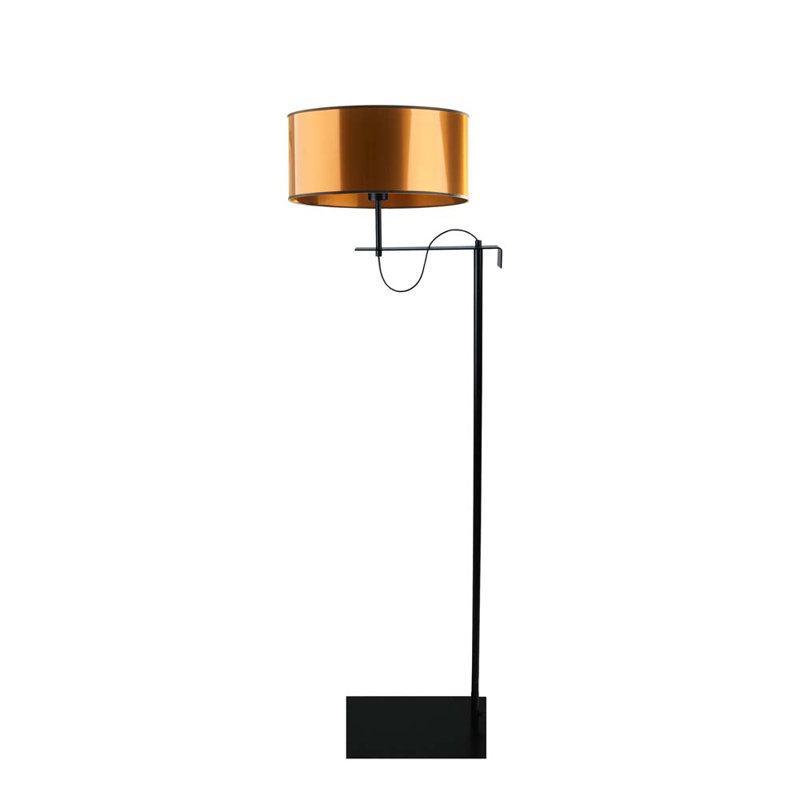 Forney 160cm Swing Arm Floor Lamp, Copper