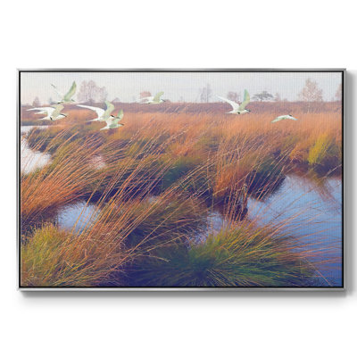 Marshland Hues II, peinture sur toile encadrée