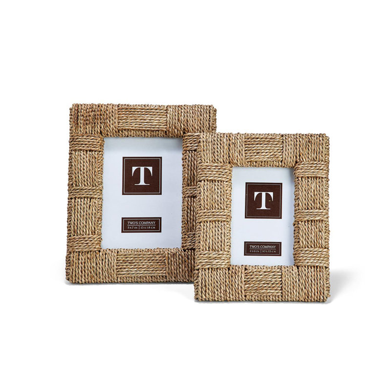 Set Of 2 Sea Grass Photo Frame