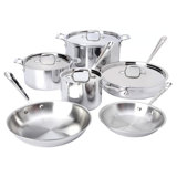 All-Clad D3™ Stainless 10 Piece Stainless Steel Cookware Set
