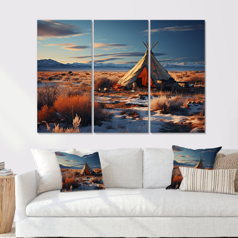 Ensemble tribal Tipi Scenery, H 28 po x l 36 po
