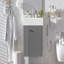 Meuble-lavabo flottant moderne 21,6 po avec lavabo en céramique - pour les petites salles de bain, rangement sur le côté droit-1299060284