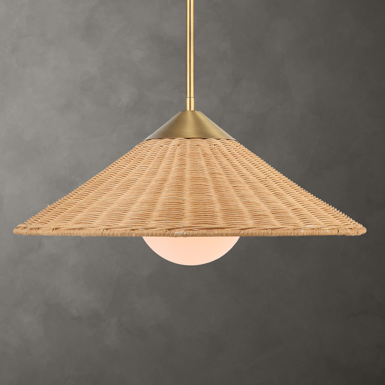 Vonetta 1 - Light Antique Brass Cone Pendant
