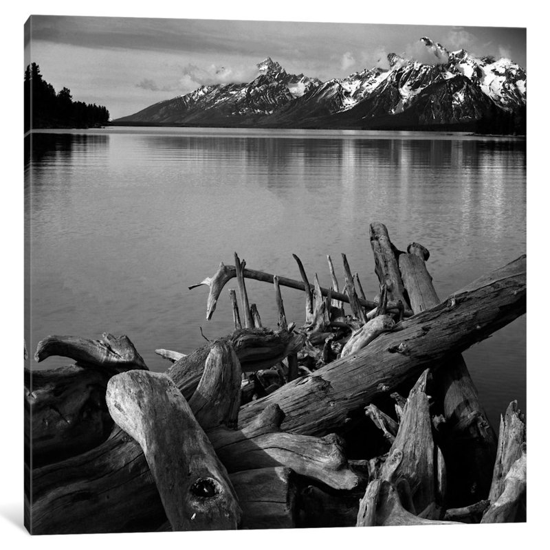 "Captionless" par Ansel Adams, reproduction sur toile tendue, H 12 po x l 12 po x P 1,5 po, Toile avec cadre noir