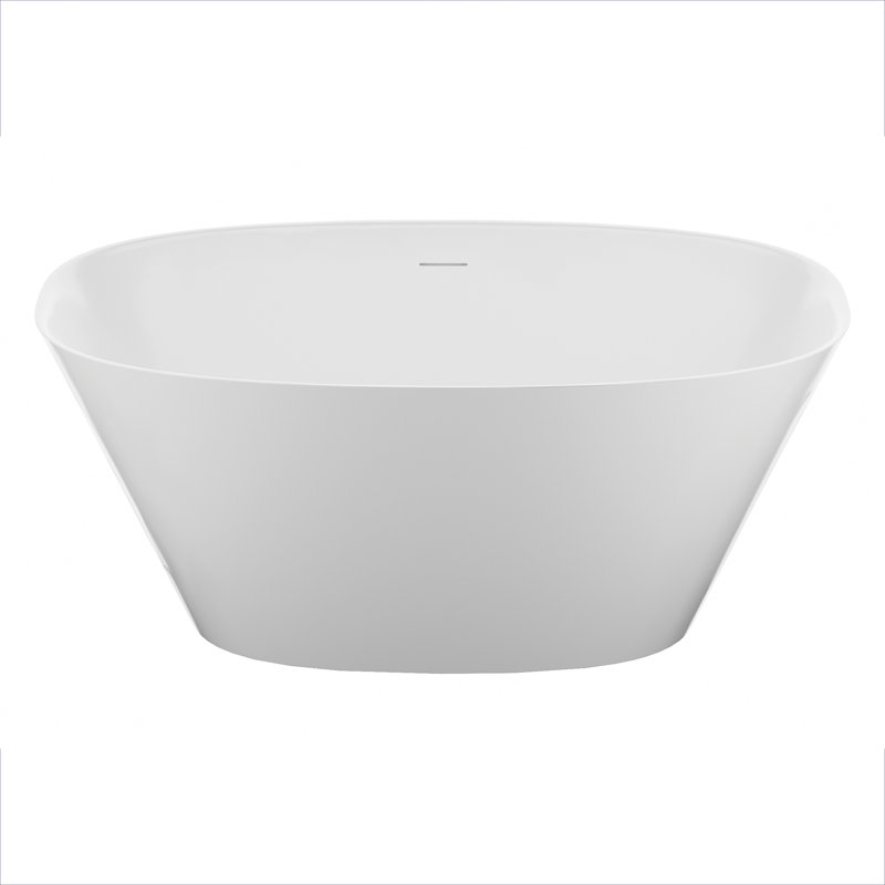 Islita 65.75" Freestanding Soaking Bathtub, Gloss White