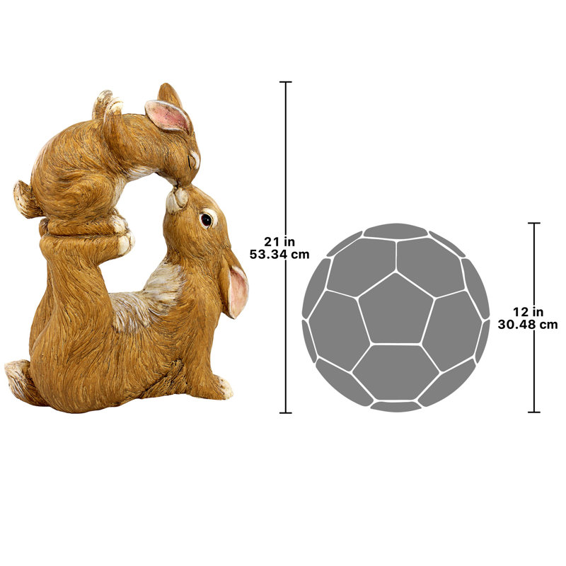 Statue amoureuse lapin en équilibre