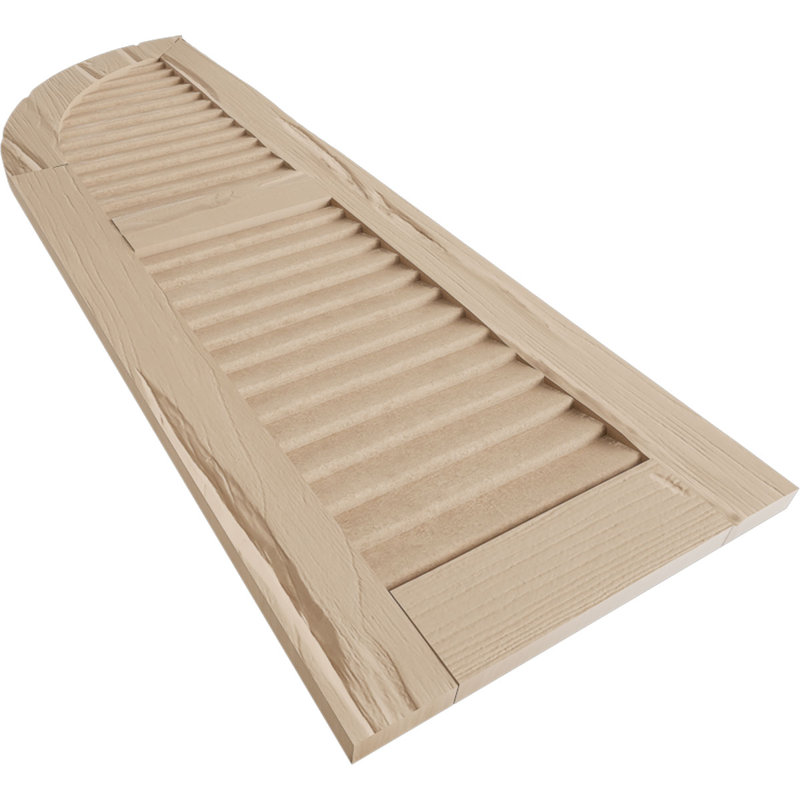 Timberthane deux persiennes égales avec volets en faux bois à dessus en arche (par paire), 18", 78"
