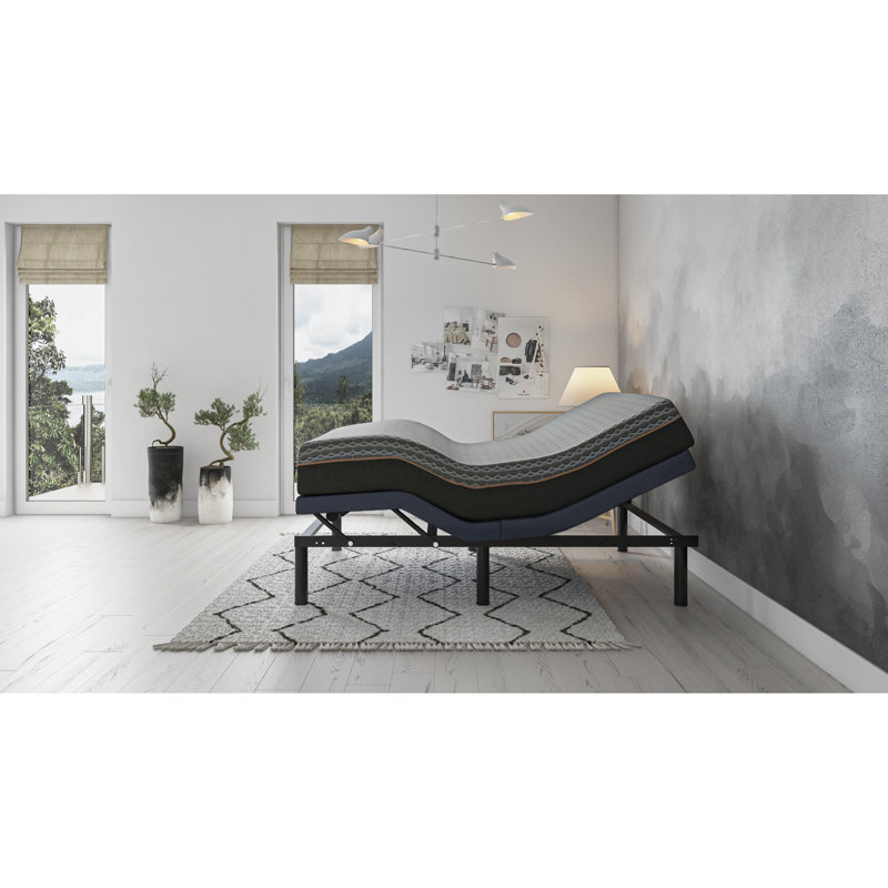 Base de lit réglable Os2 - changements de position de la tête et des pieds, mémoire programmable, télécommande sans fil, capacité de 850 lb, flash intégré, 31 réglages de pieds réglables, fonction, mise hors tension d'urgence