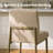 Comfortable Bar Stools Set of 2, 26” Thick Upholstered Counter Height Bar Stools with Back, Linen Counter Stools with Metal Legs for Kitchen Island, Khaki-1511658860-1511658863