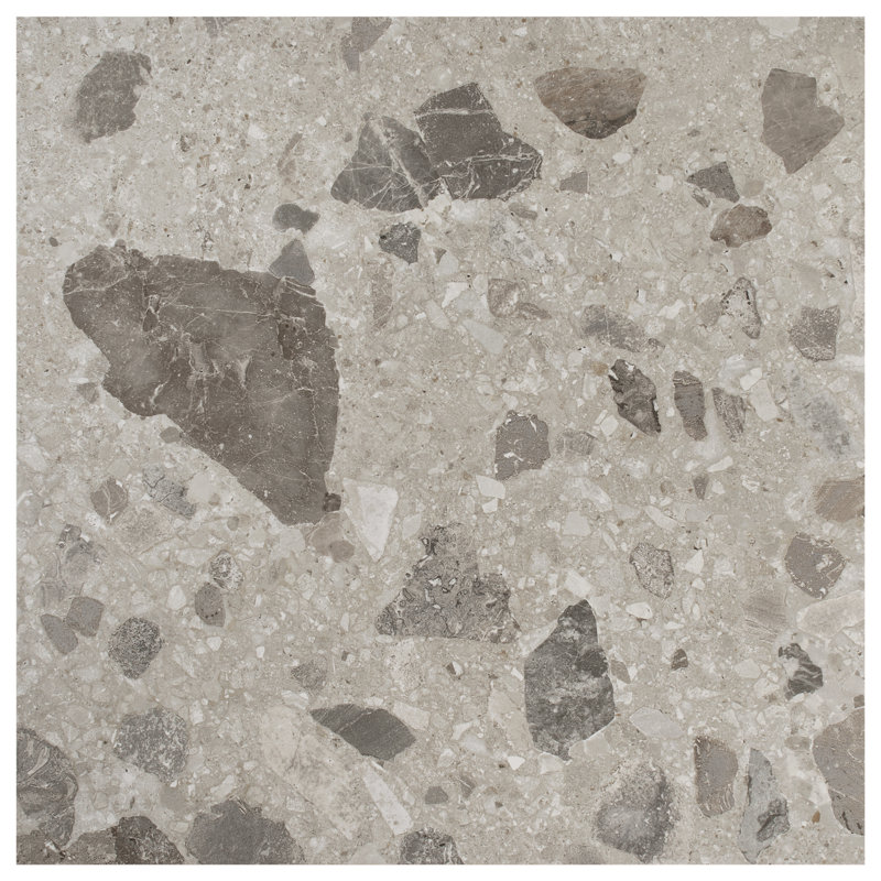 Rizo 24x24 Matte Terrazzo Look Porcelain Tile, Pavement