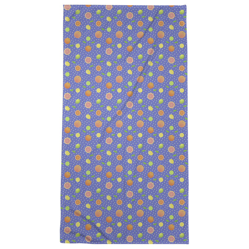 Serviette de bain agrume, bleu