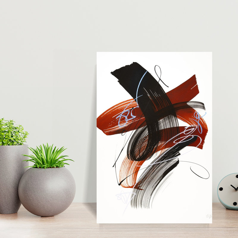 Art contemporain contemporain abstrait, H 18 po x l 12 po