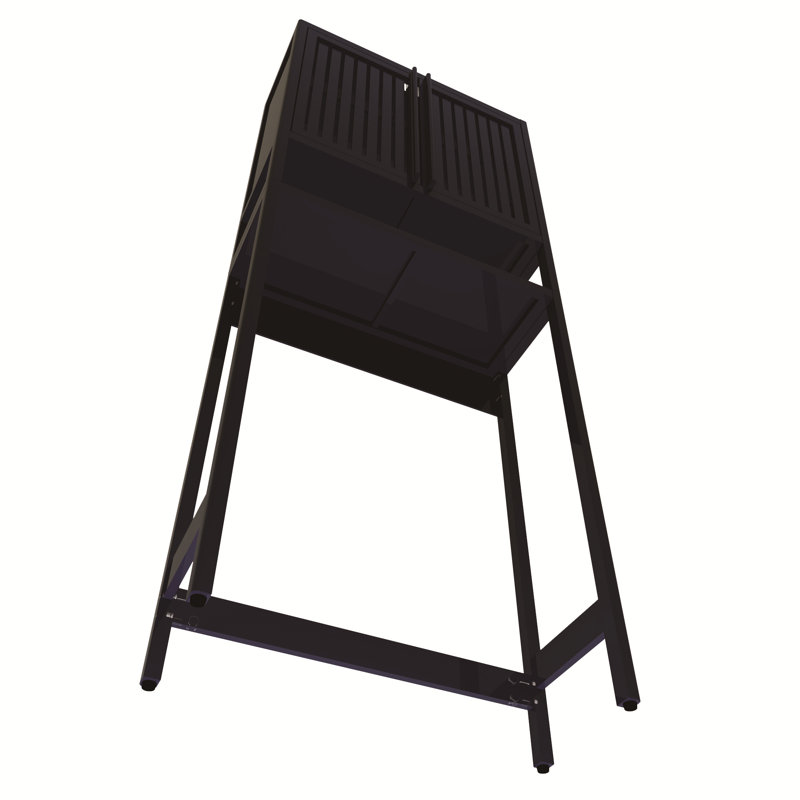 Toilet Storage Rack, Beige/Black/Gray
