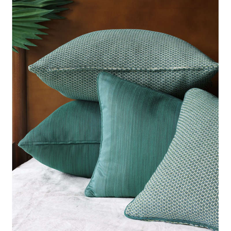 Twin Palms Textured Reversible Throw Pillow
