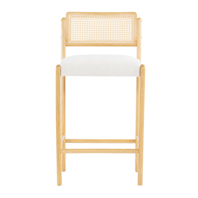 Solid Wood 26.5'' Counter Stool, Beige