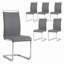 Chaises de salle à manger cantilever modernes Amari en similicuir avec structure chromée-1469184122-1469184123
