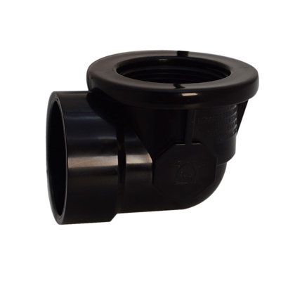 Sch. 40 ABS 1-1/2" Course Thread Plumber's Pack Tip-Toe Bathtub Drain with Two-Hole Overflow