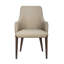 Fauteuil taupe en chenille et similicuir Belmont