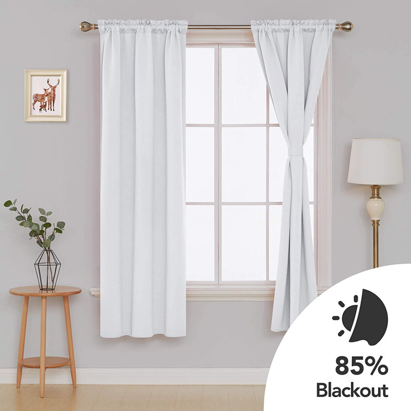 Ashong Blackout Curtain Pair, 38*72, Off White