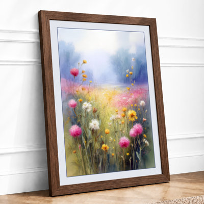 Wildflower Meadow in Mist Botanical - Framed Print