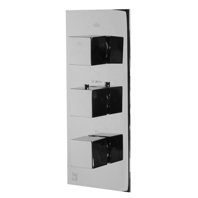 Robinet de douche thermostatique à 4 voies avec poignée carrée dissimulé