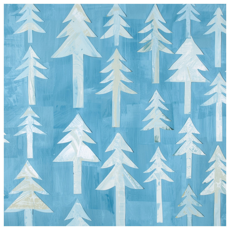 Tapis de bain Blue Pine Trees, L 24 po x L 17 po