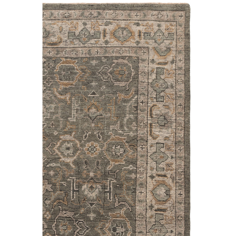 Izmir Hand-Knotted Wool Linen Area Rug, Rectangle 12' x 15'