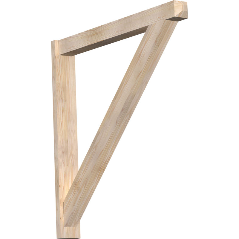 Artisan traditionnel en bois rustique, Sapin Douglas de 5 1/2 po (lisse), P 46 po x H 46 po