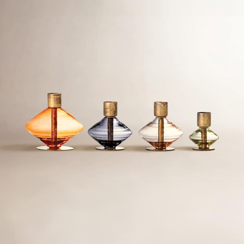 Porte-cônes décoratifs en verre et en métal