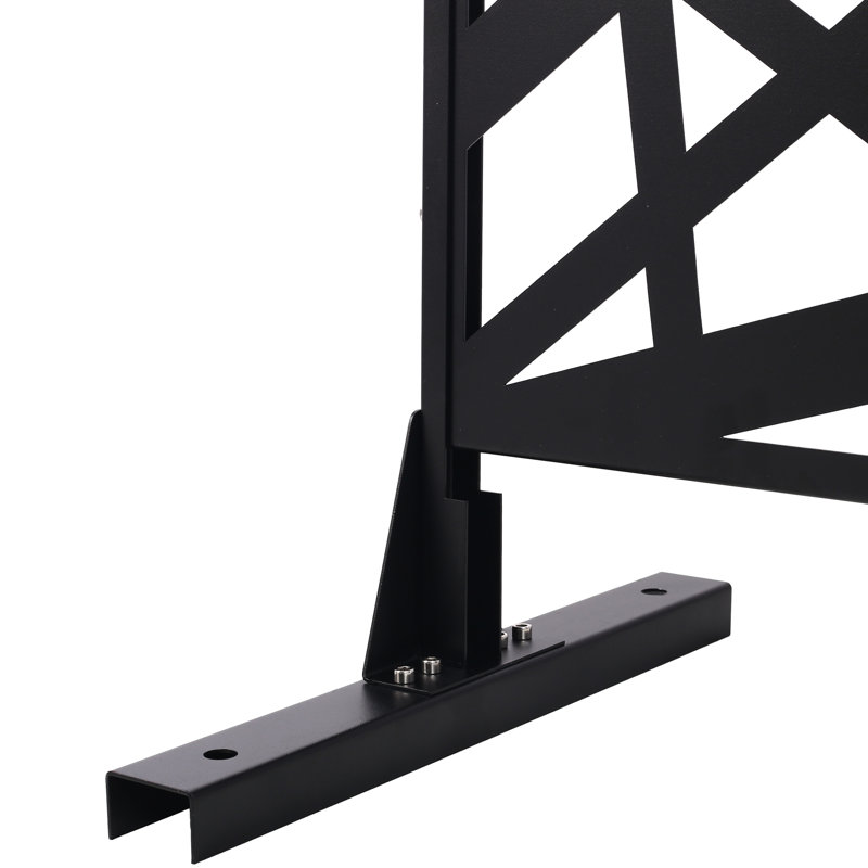 Solution d'intimité pour l'extérieur et l'intérieur avec écran élégant - H 48 po - noir, 48 po, 76 po - Créez un espace isolé en métal