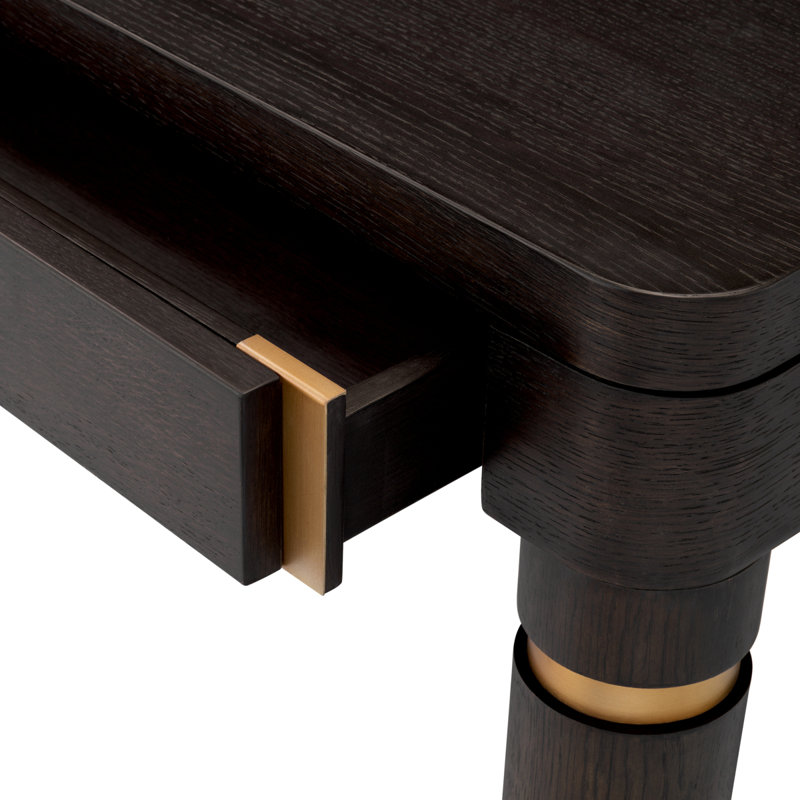 Carmel Solid Wood Writing Desk, Mocha