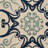 Lewis Damask Ivory/Navy Indoor/Outdoor Area Rug-196546151