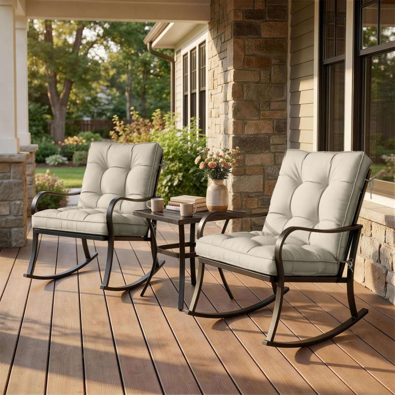 Wynee 5” Outdoor Cushions And Patio Chair Cushions, 2, Beige