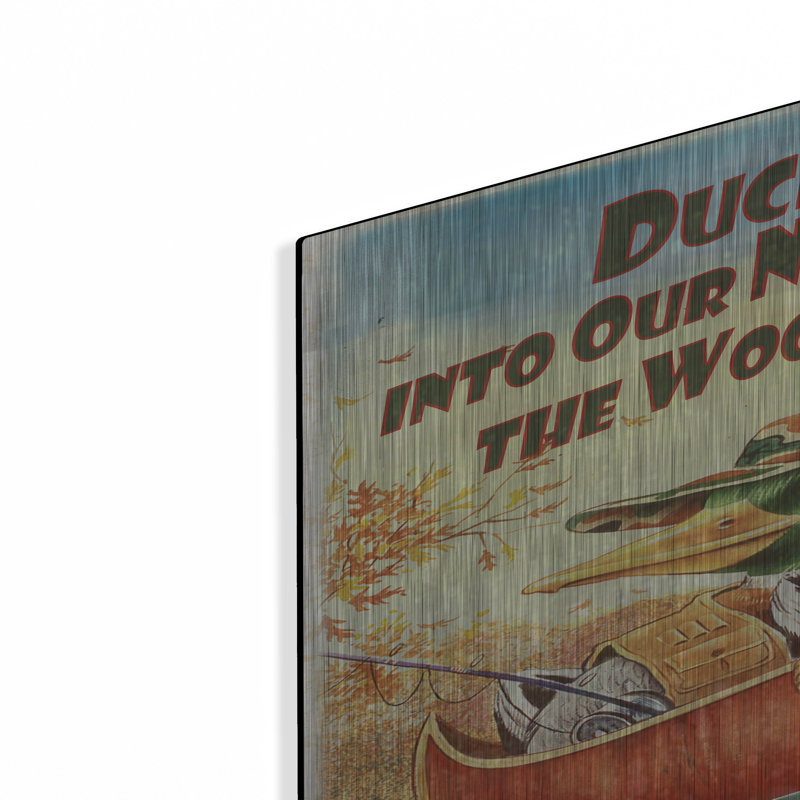 Art mural en métal «Duck Canoe» par James Mazzotta par Ophelia & Co., H 36 po x l 24 po