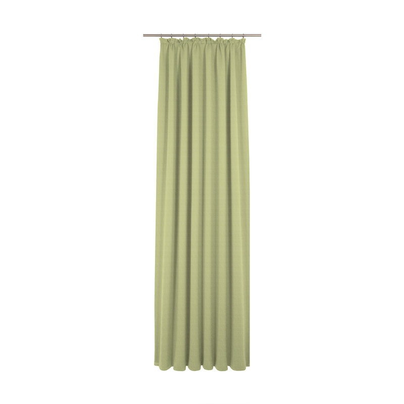 Salguero Pencil Pleat Opaque Curtain, Green, 145cm Width x 245cm Drop