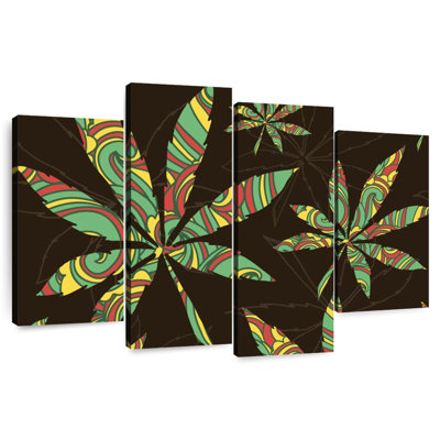 Colours Of Marijuana Leaf