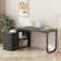 Fort Myers Reversible Multi-Functional Desk with Storage Drawers and Open Shelving