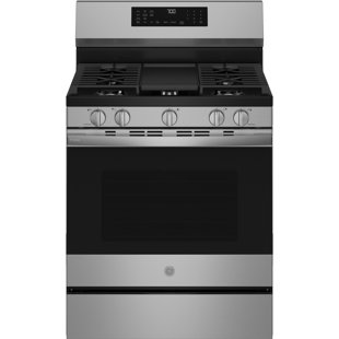 Cuisinière à gaz autoportante intelligente GE Profile de 30 po sans frit préchauffé et plateau de four EasyWas