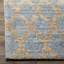 Tapis en jute / coton tissé à la main Montserrat bleu clair / or-22810402