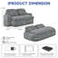 Canapé-lit modulaire convertible 2-en-1 avec matelas en mousse à mémoire de forme, canapé-lit peu encombrant-351771653