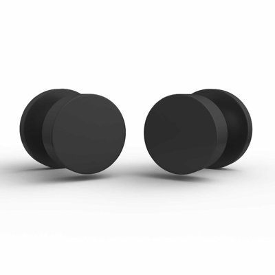 Mega Handles Buena Dummy Knob 2 - Bouton anti-rotation pour garde-robe et portes françaises, convient à toutes les portes standard - Noir mat