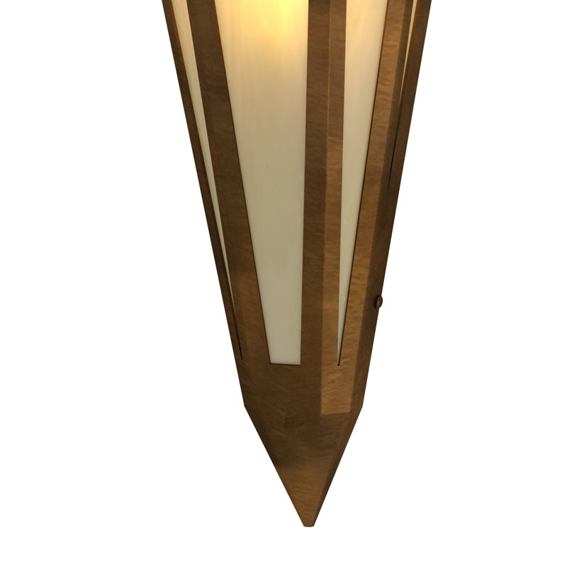 Brum 2 - Light Flush Mounted Sconce, Oil Rubbed Bronze, Amber, Glass