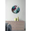 Horloge murale en marbre - Silencieux, verre trempé, motif abstrait-1653417040