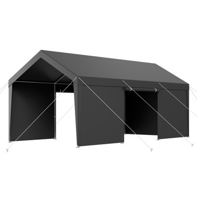 Abri de voiture extérieur robuste avec parois latérales 12 x 20 pi Carport