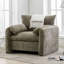 Fauteuil d'appoint surdimensionné en chenille de style moderne avec canapé-lit simple de 38,6 po de largeur pour salon, chambre à coucher