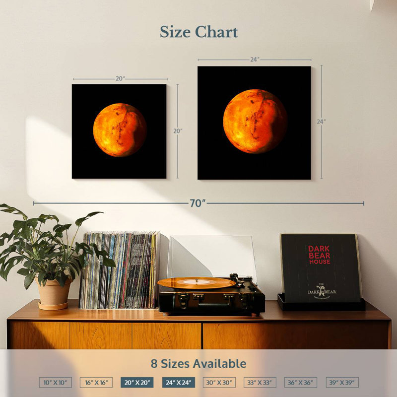 Oberle Mars Planet, 20'' H x 20'' W