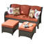 Canapé de patio avec coussins 72,83 po Harbin-1843471131