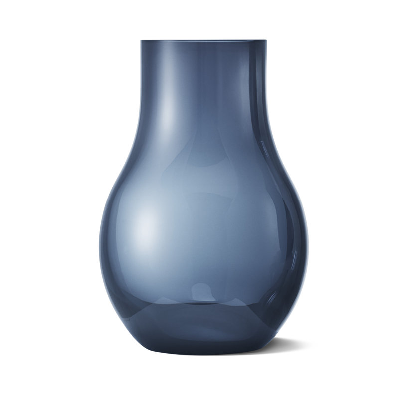 Cafu Blue Indoor / Outdoor Glass Table Vase, 8.5" H x 5.83" W x 5.83" D