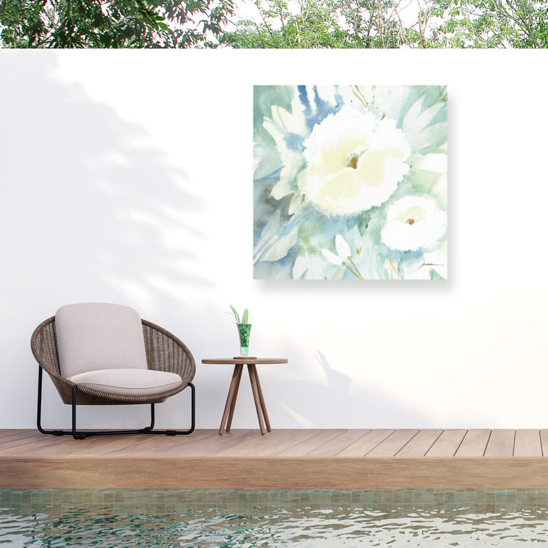 Sheila Golden Night Flower Outdoor  Canvas, H 18 po x l 18 po